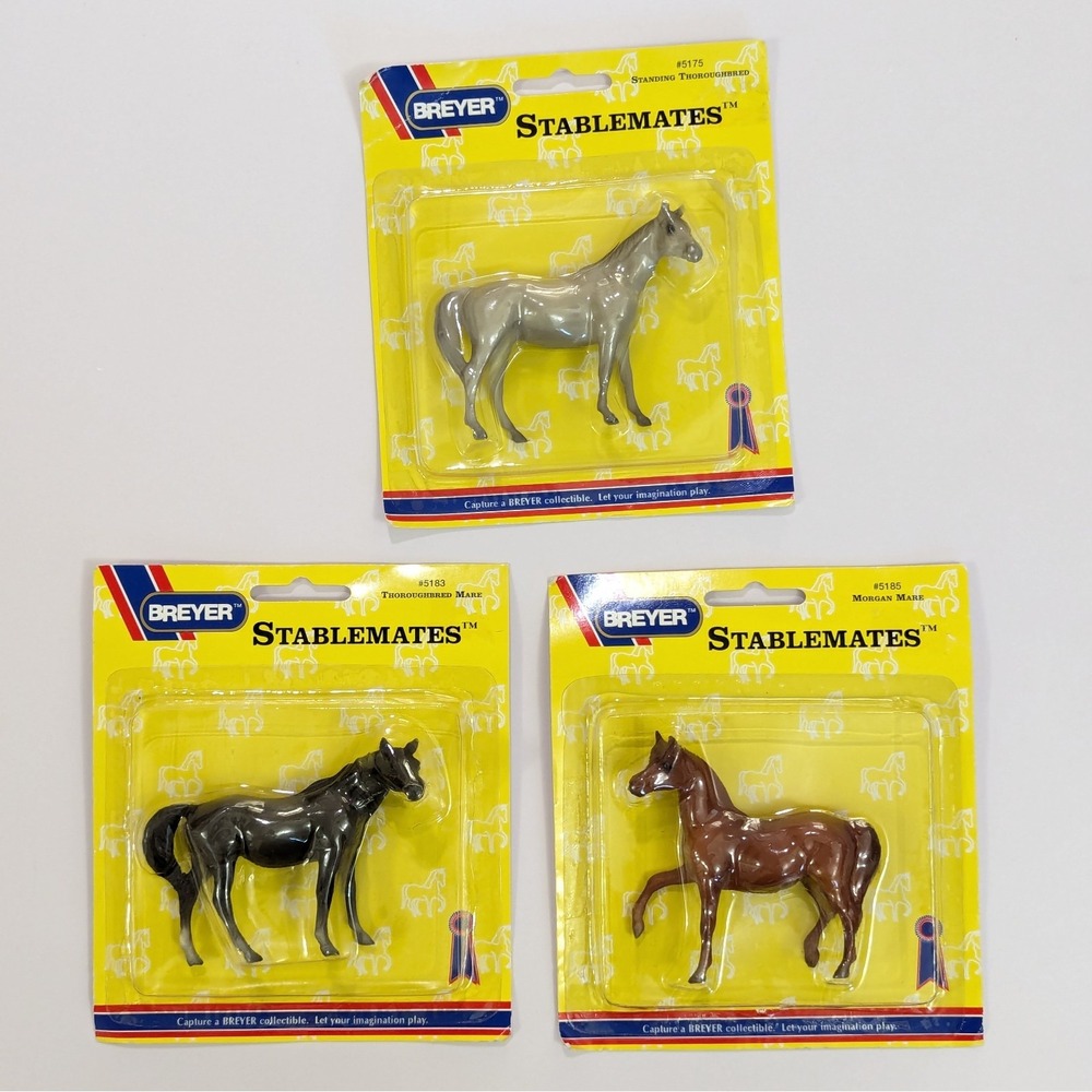 Breyer Stablemates Horse 1994 Standing Thoroughbred Morgan Mare Lot of 3 NOS